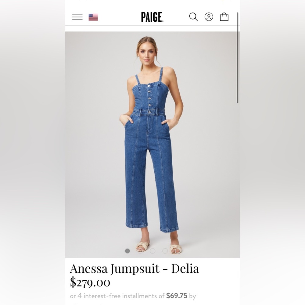 Paige denim jumpsuit -size -4